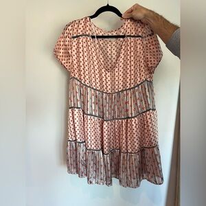 Urban Outfitters Pink and White Patterned Dress